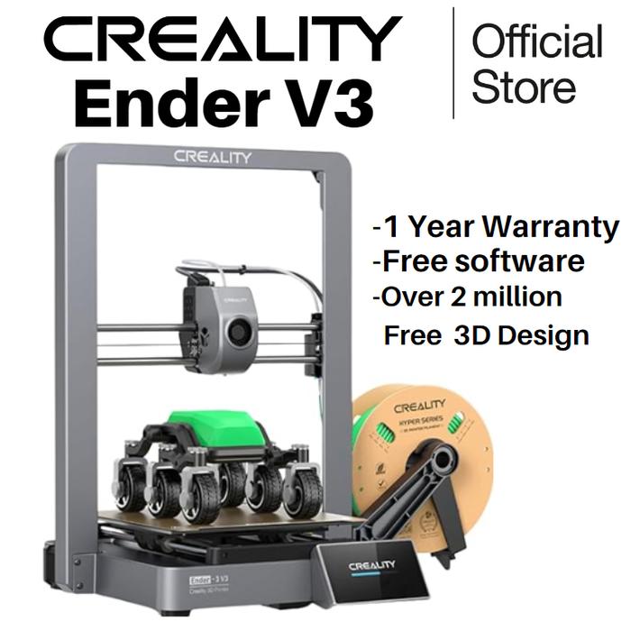 Gambar Grosir Creality Ender 3 V3 3D Printer, Core XZ Max. 600mm/s Printing Speed, Integrated Die-Cast Aluminum Alloy, 60W Heater Hotend, Dual Mighty Cooling Fans, 220 220 250mm dari makfud foundasion undefined Tokopedia