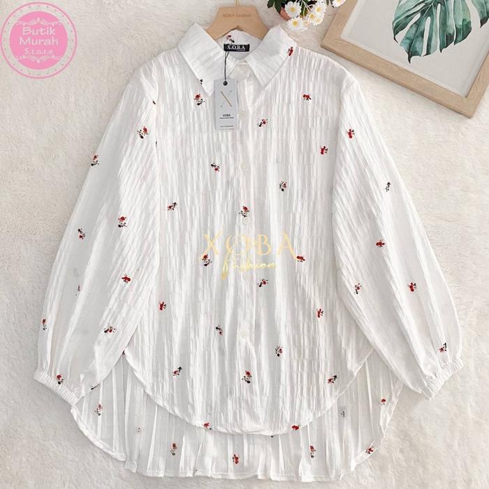 Gambar Xoba Fashion 3489 Atasan Wanita Jumbo LD 120 CM Bonita Mini Rose T126 S386 Good Vibes - WHITE dari XOBA FASHION undefined Tokopedia
