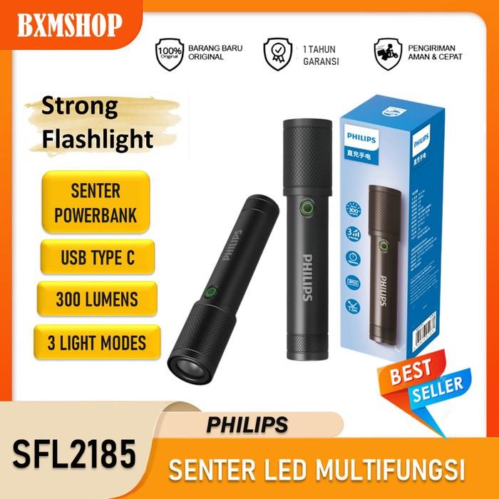 Gambar Philips Senter Led Flashlight Led Senter Police Super Terang Tahan Air - SFL 2185 dari BXMStore undefined Tokopedia