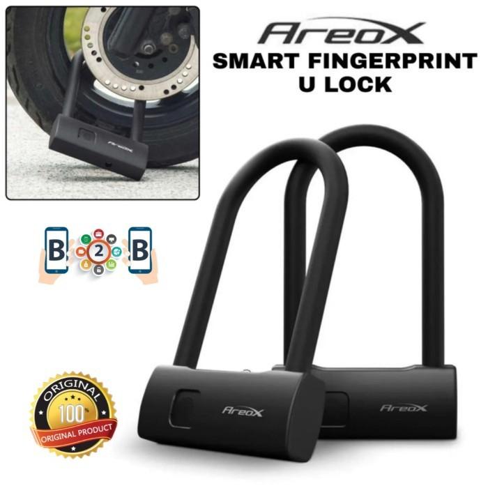 Gambar AREOX Smart Fingerprint U lock - Gembok Sidik Jari Sepeda Motor - M dari xiomi b2b platinum undefined Tokopedia