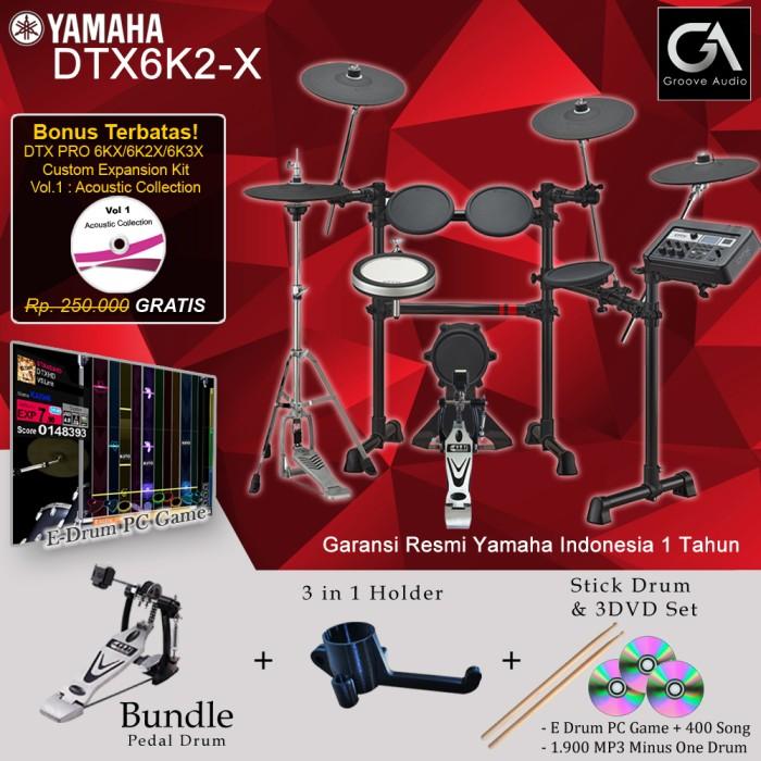 Gambar Drum Elektrik Yamaha DTX6K2-X + Pedal/DTX6K2X /DTX 6K2X /6K2/ 6K2X - DPD-669 dari Groove Audio undefined Tokopedia