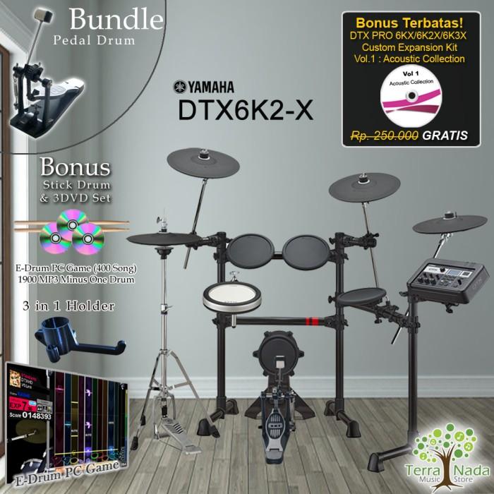 Gambar Drum Elektrik Yamaha DTX6K2X + Pedal /DTX6K2-X /DTX 6K2X / 6K2 / 6K2X - Viper PP07 dari Terra Nada undefined Tokopedia