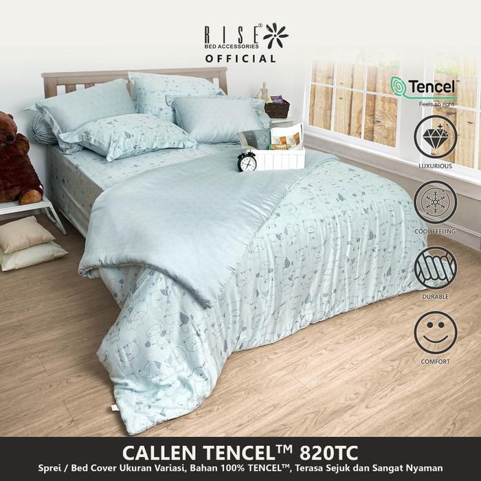 Gambar Rise Bed Cover TENCEL  Lyocell 820TC Motif Callen Xandy - Double dari risebedding undefined Tokopedia