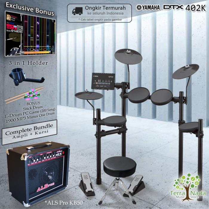 Gambar Drum Elektrik Yamaha DTX402 COMPLETE BUNDLE / DTX402K / DTX 402 / 402K - ALS Pro KB-50 dari Terra Nada Kota Bekasi Tokopedia