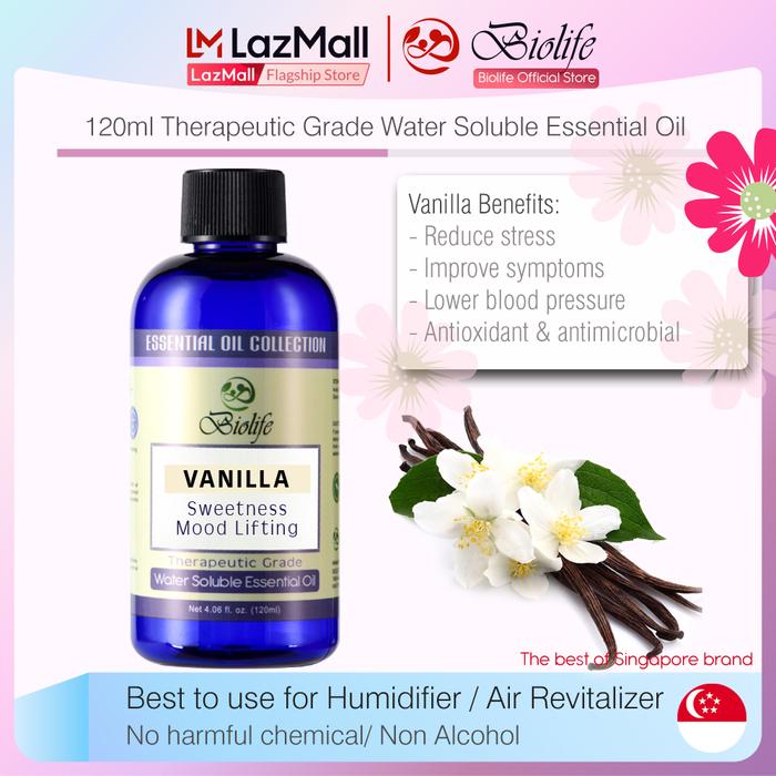 Gambar Diskon Biolife Vanilla Water Soluble Essential 120ml, Made With Botanical Extract No Harmful Chemical. Use With Aroma Diffusers, Air Revitalizers, Air Purifiers, Humidifiers. dari Lance seler undefined Tokopedia