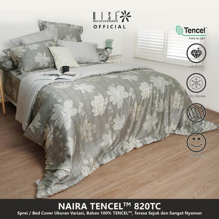 Gambar Rise Sprei TENCEL  Lyocell 820TC Motif Naira Brisia - 160x200 dari risebedding undefined Tokopedia