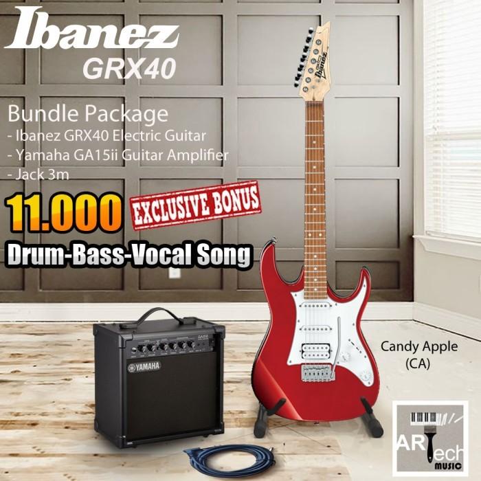 Gambar Ibanez GRX40 Gitar Elektrik bundle Ampli GA15ii / GRX 40 / GA15 ii - Candy Apple dari Artech Music undefined Tokopedia