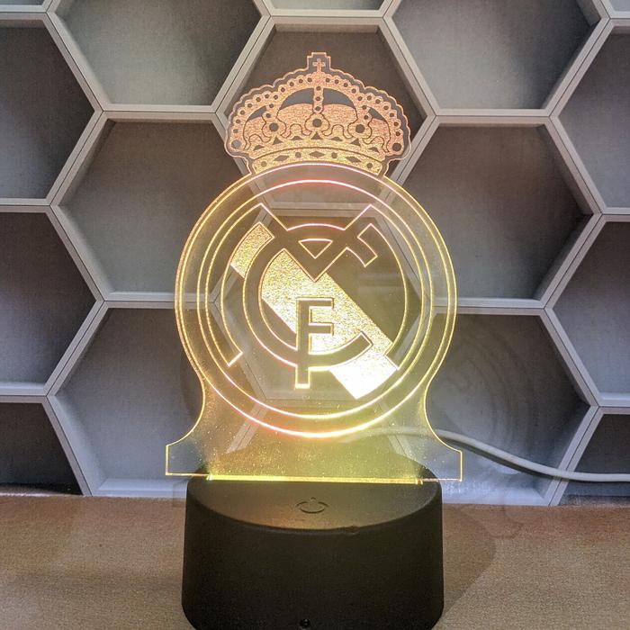 Gambar Lampu Hias Lampu Tidur Akrilik LED Real Madrid / Standing Lamp Acrylic dari rofi4687 undefined Tokopedia