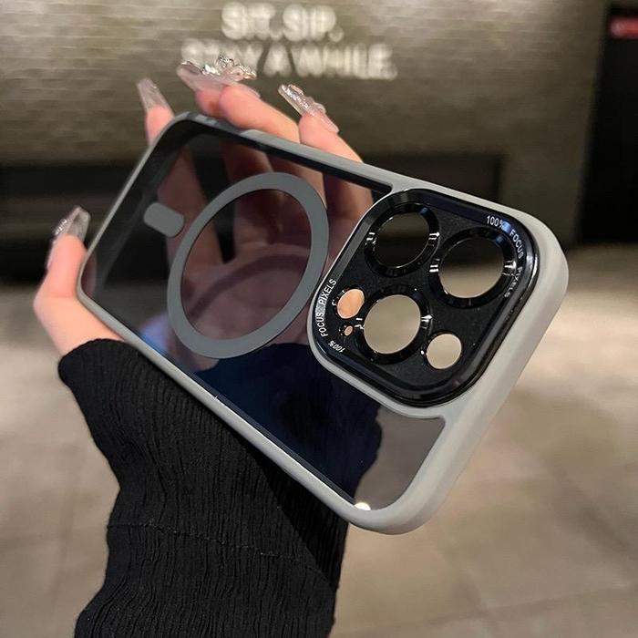 Gambar Case Tahan Guncangan Magsafe Case iPhone 11 12 13 14 15 Pro Max Plus With Metal Lensa Camera Protector - LCD - Titanium, iPh 13 Pro Max dari Luxury Super Store undefined Tokopedia