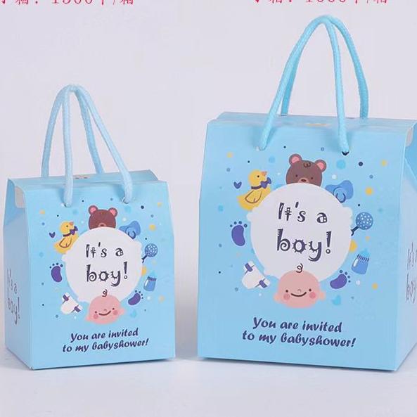 Gambar PAPER BAG GOODIE BAG SNACK SOUVENIR KADO  ULANG TAHUN ANAK PINK BIRU - Biru, S dari cocomelon jkt undefined 4 Tokopedia