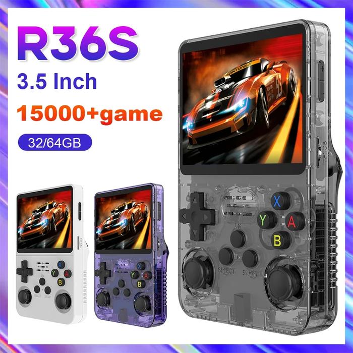 Gambar 【HOT】 R36s Retro Handheld Video Game Console 64gb Games 3.5 Inch Ips S dari thryvia shop undefined Tokopedia