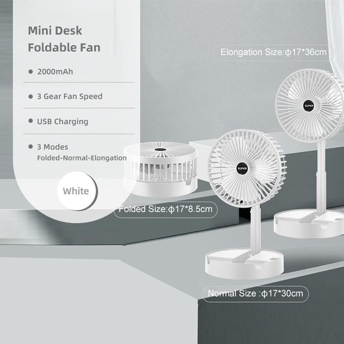 Gambar Portable Folding Fan USB Handheld Fan Small Fan Neckhanging Fan Stroll dari anyahstore undefined Tokopedia