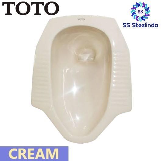 Gambar KLOSET JONGKOK MERK TOTO ASLI (PUTIH BIRU PINK HIJAU CREAM MAROON) - Cream dari SSSteelindo undefined Tokopedia