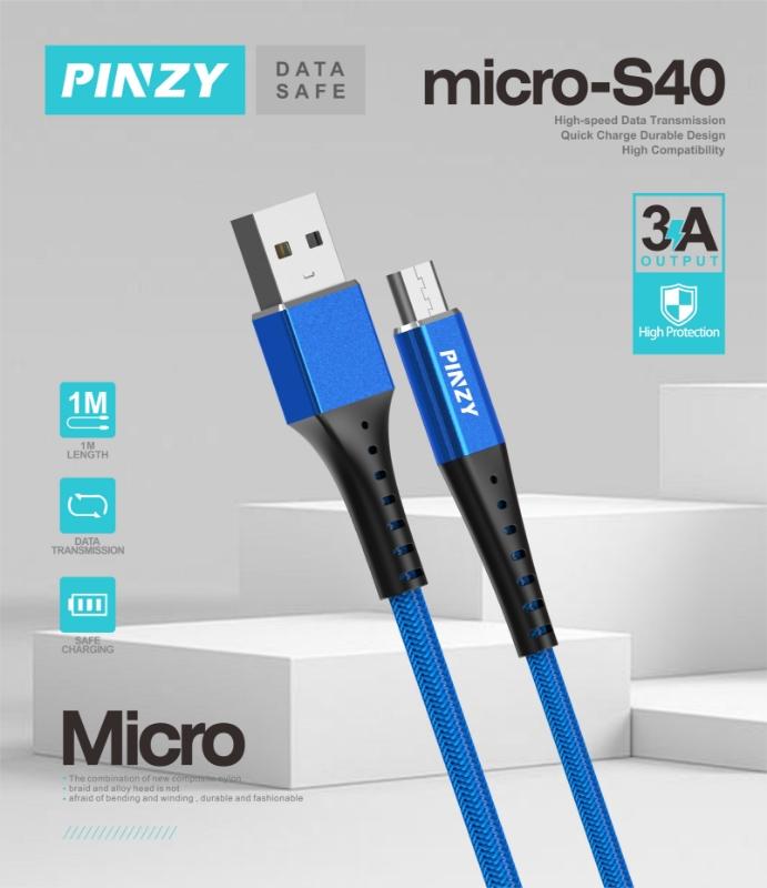 Gambar PINZY KABEL DATA MICRO TIPE C LIGHTNING S40/C40/L40 FAST CHARGING VOOC - MICRO dari PINZY OFFICIAL STORE undefined Tokopedia
