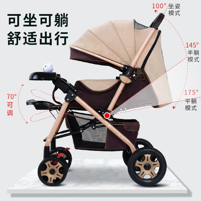Gambar High View Strollers Can Sit And Lie Down Twoway Strollers Can Be dari Apollo id undefined Tokopedia