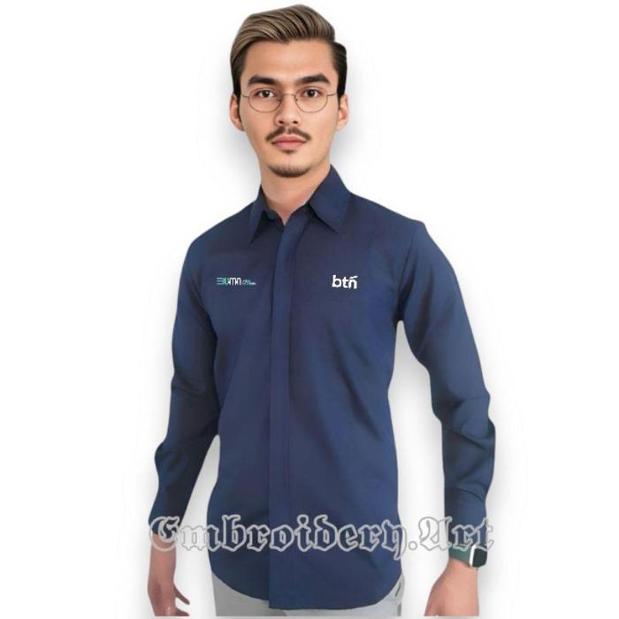 Gambar Seragam Bumn Bank BTN full bordir - Navy, XXL dari Sumerah Production undefined Tokopedia