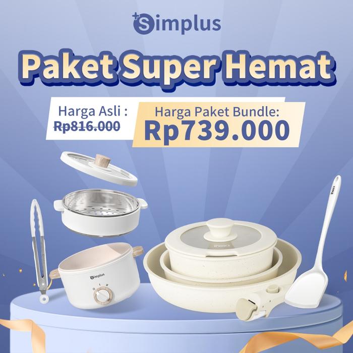 Gambar Simplus x Inssa Panci pegangan dapat lepas pasang warna putih Panci Set rumah tangga anti-lengket, set panci lengkap dengan wajan sup - GUO+DZGH+SPJA+G dari vefrt undefined Tokopedia
