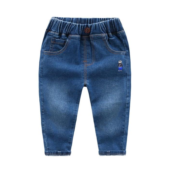 Gambar Celana Panjang Jeans Anak Laki Cowok 2 3 4 5 6 7 Tahun Bordir Bear Warna Biru Hitam ROY - Biru Tua, Size 8 dari Belvin Grosir Baju Anak undefined Tokopedia