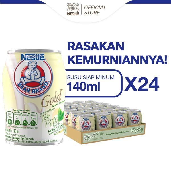 Gambar NESTLÉ BEAR BRAND Milk White Tea Minuman Siap Minum 140ml 24 pcs dari qiqisMarket undefined Tokopedia