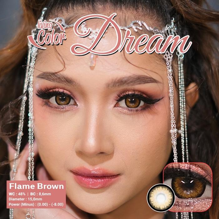 Gambar Softlens LIVING COLOR DREAM 15 MM FLAME BROWN MINUS -0.50 S.D -6.00 by IRISLAB - -1.50 dari Kacamata Medan undefined Tokopedia
