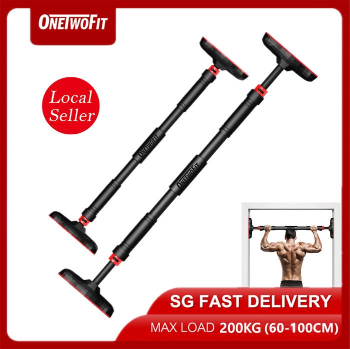 Gambar OneTwoFit Pull Up NoDrilling Doorway Chin Up 60-100cm Easy Install Mount Horizontal Door Frame Home/Gym Equipment OT160 dari Ratministore undefined Tokopedia