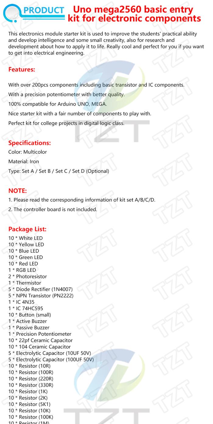 Gambar TZT New Electronics Components Basic Starter Kit for Arduino UNO dari norustore1 undefined Tokopedia