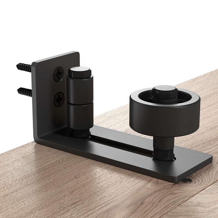 Gambar 8 In 1 Door Guide Sliding Barn Door Stay Roller Hardware Adjustable - Hitam dari ALLJ B undefined Tokopedia