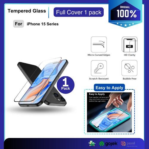 Gambar Tempered Glass iPhone 15 Pro Max 15 Pro ESR Full Cover 1 Pack - iPhone 15 Pro dari Primary Cares Official undefined Tokopedia
