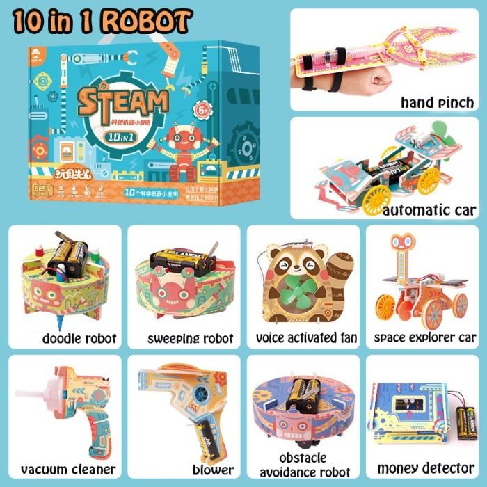 Gambar READY 10 in 1 robot maker robotics kits education toy robot science dari Groftomoll undefined Tokopedia