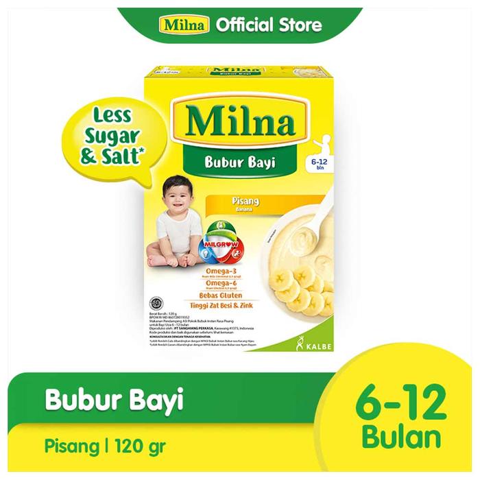Gambar Milna Bubur Bayi 6+ dan 8+ 120 Gr - Pisang 6+ dari Sagala.Goods_NEW undefined Tokopedia