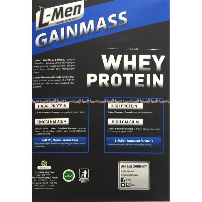 Gambar Ck4 L-Men Gainmass 500gr Whey Protein Rasa Chocolate Flavour Whey dari AgamArgani undefined Tokopedia