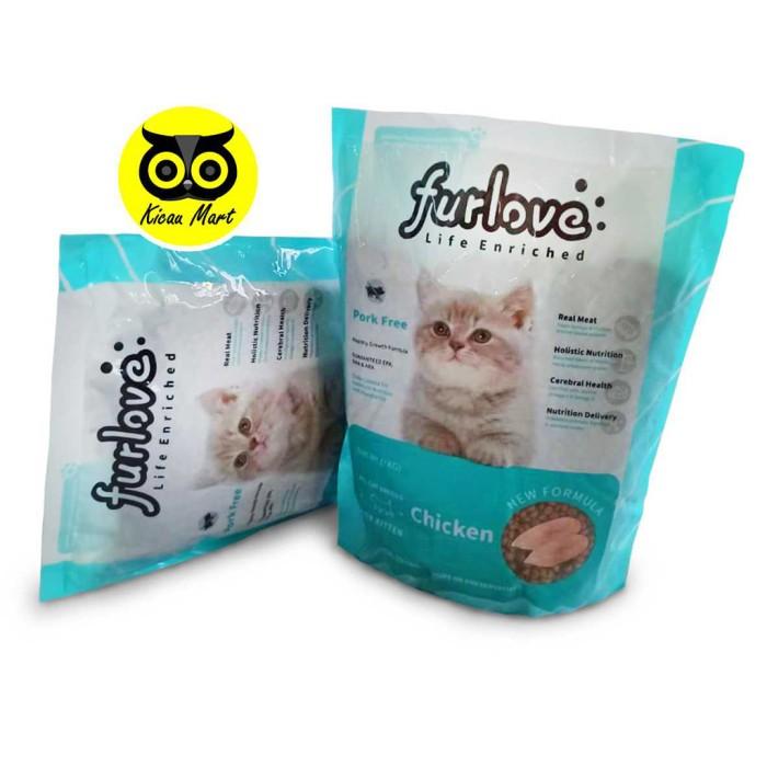 Gambar Makanan kering kucing kitten adult cat food furlove cat fresh pack - KITTEN CHICKEN dari Kicau Mart Official undefined Tokopedia