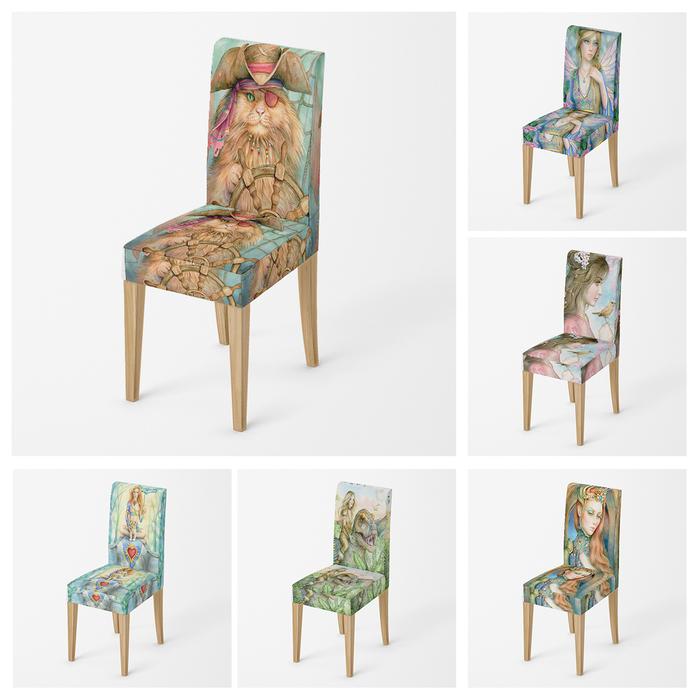 Gambar SG Home chair cover for kitchen Natural and Animal Styles adjustabl dari Seza Green Shop undefined Tokopedia