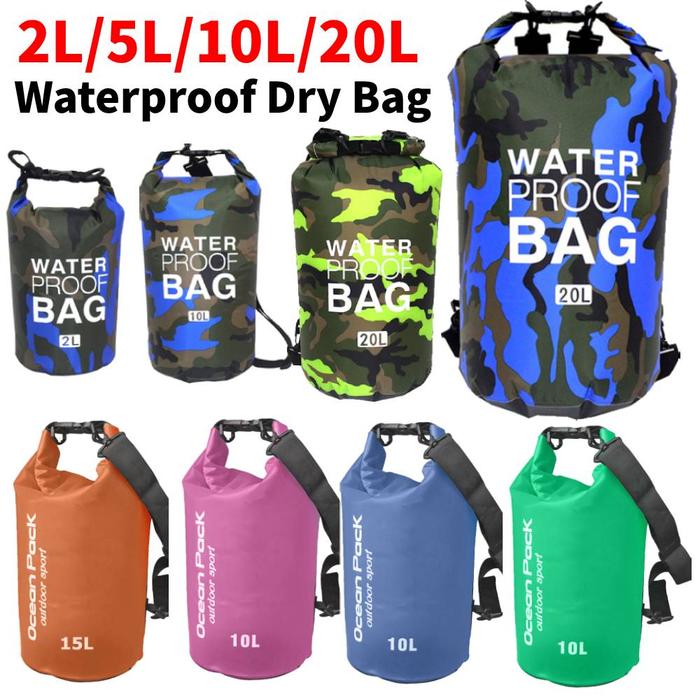 Gambar KM PVC Waterproof Dry Bag 5L 10L 15L 20L Waterproof Rafting Boating dari Kasih Murahi undefined Tokopedia