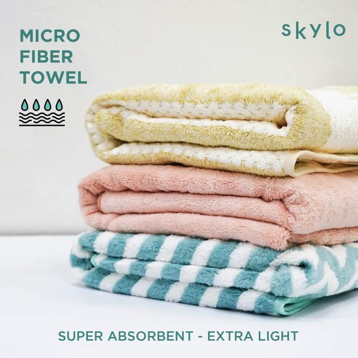 Gambar Handuk Towel Mandi Microfiber SKYLO Super Soft Absorbent 1 PCS Edenwear - Gray Zag dari Edenwear undefined Tokopedia