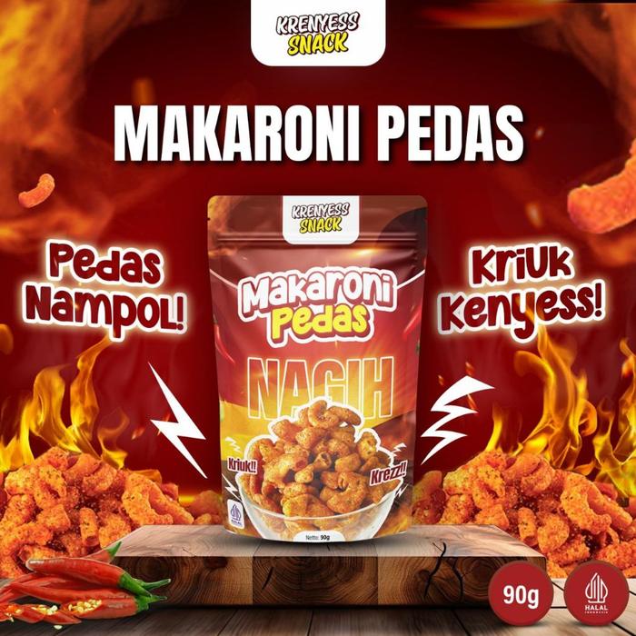 Gambar Makaroni Krenyess - Makanan Ringan Makaroni Renyah Pedas Nagih - Pedas NagihDus dari TOZZA ONLINE undefined Tokopedia