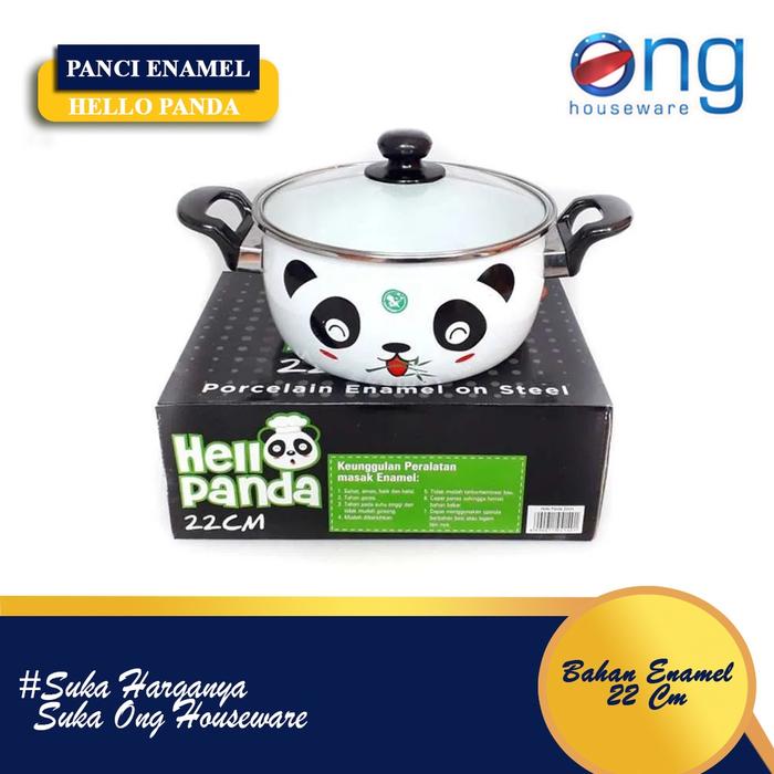 Gambar Panci Masak Enamel 18Cm 22Cm 24Cm Hello Panda Maspion dari kania olhsop_ID undefined Tokopedia