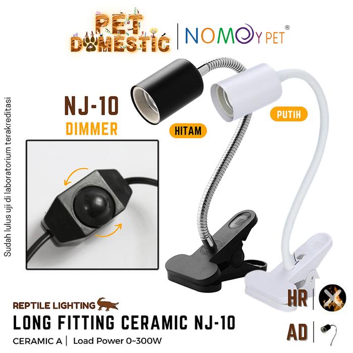 Gambar FITTING LAMPU PANJANG KERAMIK JEPIT DIMMER NOMOY REPTIL SULCATA NJ10 - Dimmer, Hitam dari Pet Domestic undefined Tokopedia