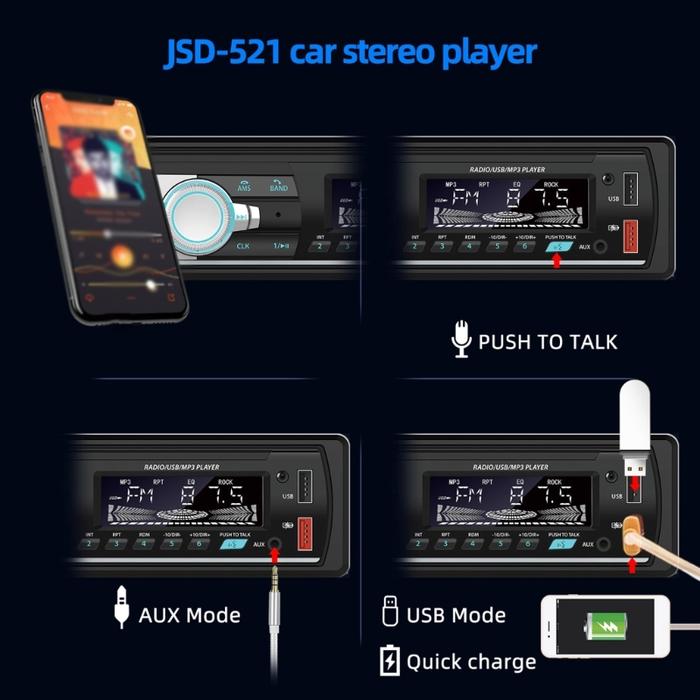 Gambar Car SUV LCD Digital Display 12V FM MP3-Player Bluetooth-compatibe USB Auto Stereo-Audio-Stereo In-dash Radio Electronics dari puyengstore undefined Tokopedia