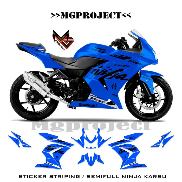 Gambar striping kawasaki ninja 250 karbu grafis, simple, stiker ninja karbu 250 semifull Motorcycle - Biru dari 2R STIKER undefined Tokopedia