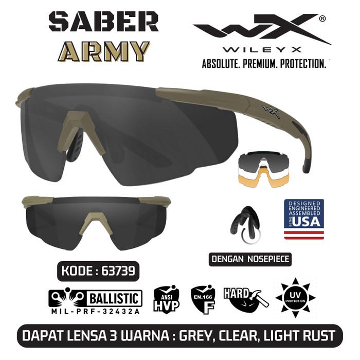 Gambar Ready Wiley X Kaa Riding Tactical Sunglasses 3 Lensa Army 63739 dari ctradya grosir undefined Tokopedia