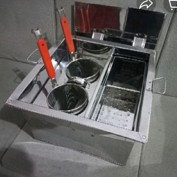 Gambar Dandang mie ayam- panci mie ayam kotak lubang 2, 1 set - plus saringan, tanpa keran air dari A Z rumah lampu minimalis undefined Tokopedia