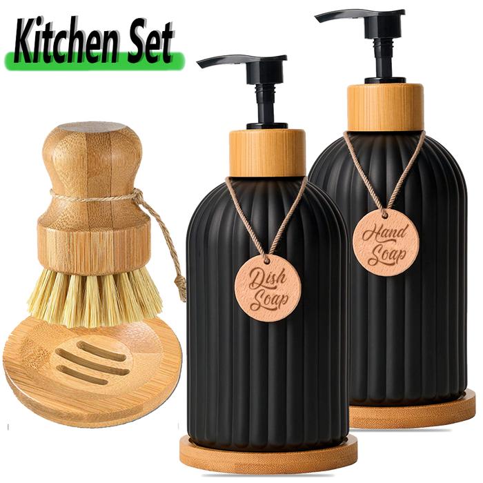 Gambar Kitchen Dish and Hands Soap Dispenser Set with Tray Home Decoration dari andrerjs undefined Tokopedia