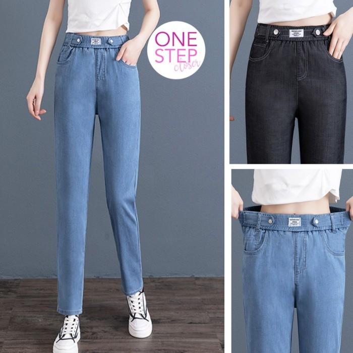 Gambar Top Celana Denim Tencel Jeans Lembut Halus Tipis (B5-002-ZS002) - Hitam Abu, 30 dari hangstore12 undefined Tokopedia