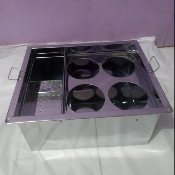 Gambar panci mie ayam 4 lubang plus tempat kuah, 1 set - pakai saringan - dandang aja dari A Z rumah lampu minimalis undefined Tokopedia