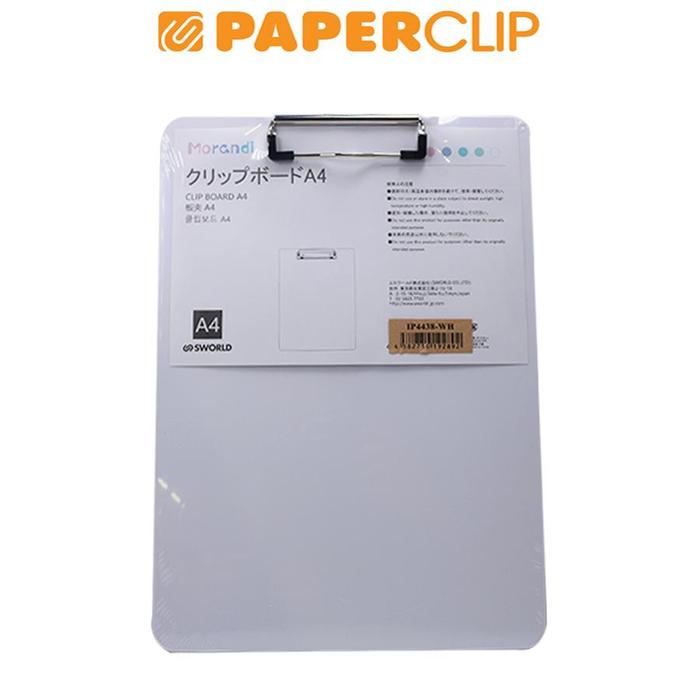 Gambar CLIP BOARD A4 SWORLD MORANDI IP4438 - WHITE dari Paperclip Indonesia undefined Tokopedia