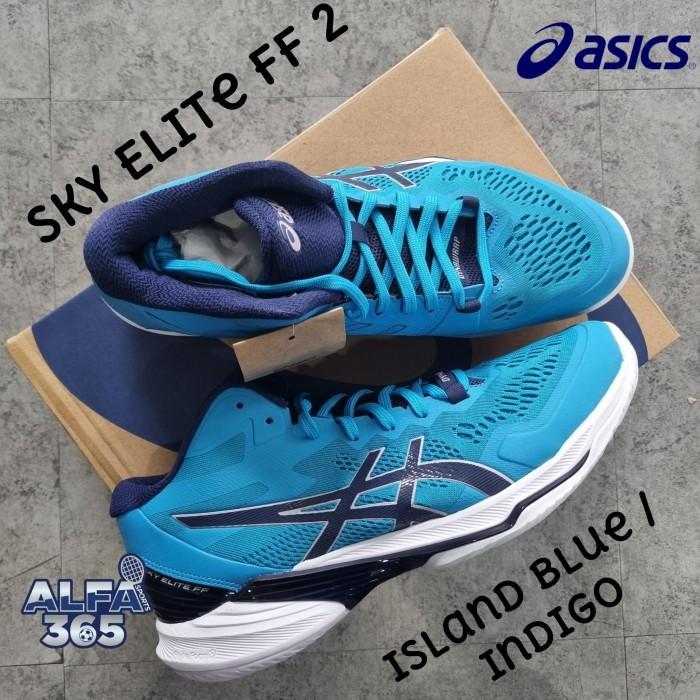 Gambar Sepatu Voli Asics Sky Elite FF 2 2023 - Original Volley Volly Shoes - Island Blue/Ind, 41.5 dari Play Nation Shop undefined Tokopedia