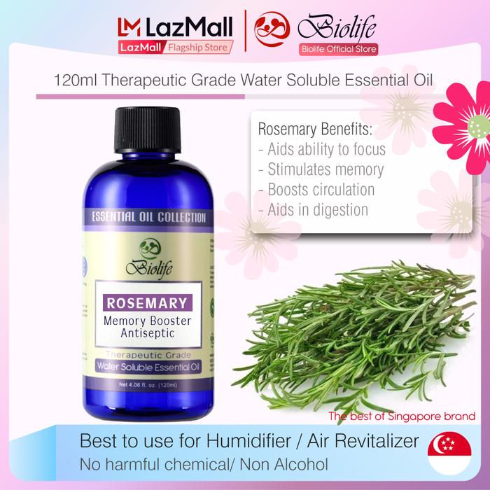 Gambar Biolife Rosemary Water Soluble Essential 120ml, Made With Botanical Extract No Harmful Chemical. Use With Aroma Diffusers, Air Revitalizers, Air Purifiers, Humidifiers. dari Alkutyashop undefined Tokopedia