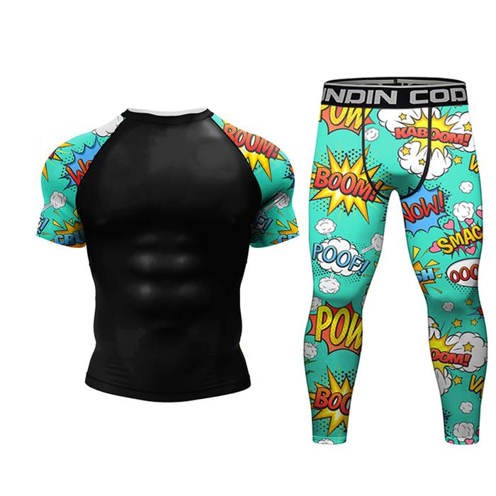 Gambar Mma Bjj Martial Arts Wear Boxing Rashguard Tshirtpants Set Figh dari Maida Store3 undefined Tokopedia