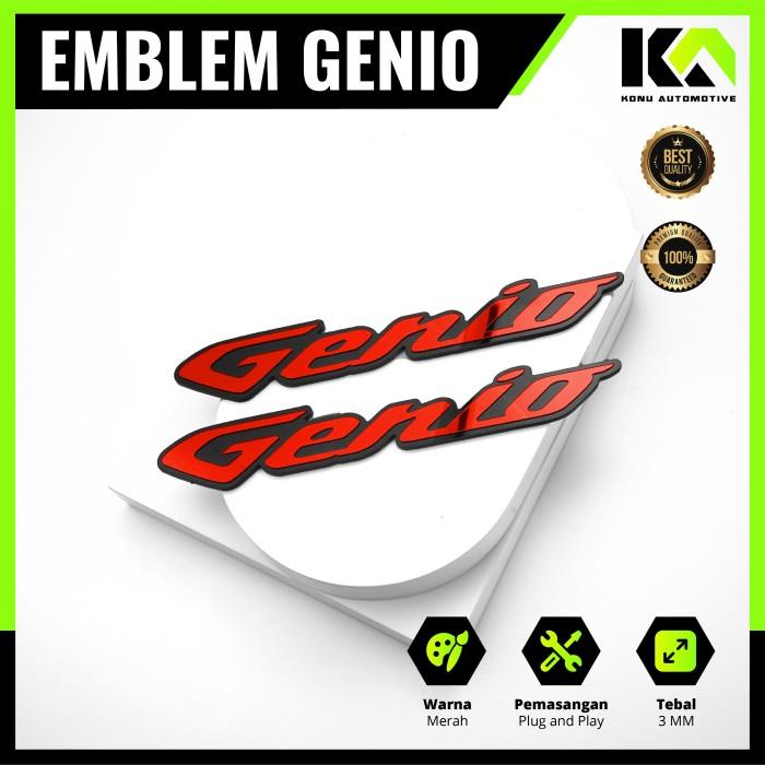 Gambar EMBLEM GENIO 3D LOGO TIMBUL MOTOR HONDA GENIO SATU SET - Merah dari Konu automotive undefined Tokopedia